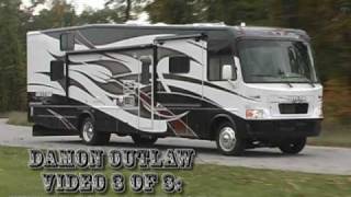 Review of Damon Motor Coachs Outlaw Motorhome Interior amp Decor 3 Toy Hauler  RV [upl. by Yornek]