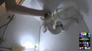 How To Repair New Install Water Leaking Under Bathroom Sink Vanity Pop Up Drain Plumbing [upl. by Cleve]