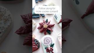 Poinsettia🎄♥️ christmascookies cookiedecorating decoratedsugarcookies cookiedecoratingvideos [upl. by Klement]