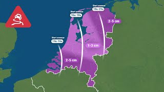 Zaterdag sneeuw op komst in Nederland [upl. by Acnoib715]