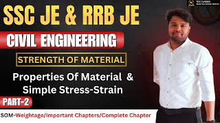 Part2  Strenght Of Material SOM  Civil Engineering  SSC JE  RRB JE [upl. by Prendergast]