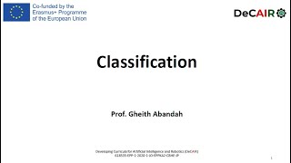 Lecture 07 Classification [upl. by Sirroned]