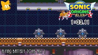 Sonic Origins Plus Flying Battery Zone Act 1 Tails 13311 [upl. by Chet]