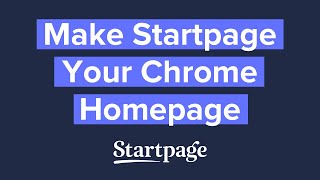 Make Startpage Your Chrome Homepage [upl. by Yarahs]