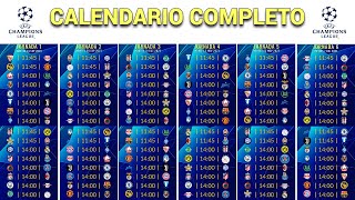 CALENDARIO COMPLETO de la CHAMPIONS LEAGUE 20212022 [upl. by Bealle]