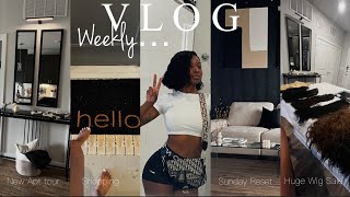 WEEKLY VLOG  SUNDAY RESET IN THE NEW APT FULL TOUR BACK 2 SCHOOL WIG SALE THE FORGE MOVIE REVIEW [upl. by Llenreb]