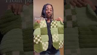 Crochet a patchwork cardigan with me crochet crochetcardigan patchworkcardigan cardigan [upl. by Yruam]