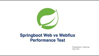 Springboot Web vs Webflux Performance Comparison [upl. by Attiuqaj]