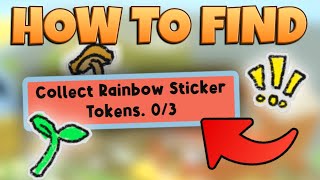 HOW To Find RAINBOW STICKER TOKENS  Bee Swarm Simulator [upl. by Engel]