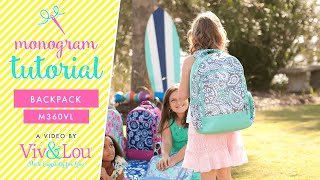 How to Monogram Backpacks [upl. by Atsirtal]