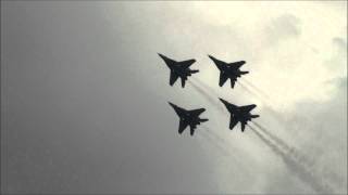 Singapore Airshow 2012 Malaysian MiG29s [upl. by Ydnirb]