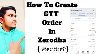 What is GTT in Zerodha  kite 30 All New Update Explain  how to place GTT order in zerodha [upl. by Oicnanev]