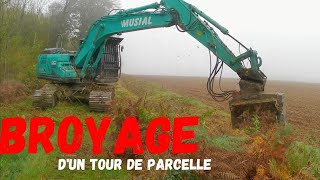 broyage dun tour de parcelle pour nos amis chasseurs [upl. by Ahtis797]