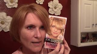 Time for a new hue LOreal Excellence Cream in 8G  Medium Golden Blonde at Home Hair Color [upl. by Ferris]