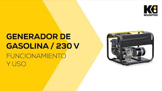 ¿Cómo utilizar el generador de gasolina  230V  Kiloutou España [upl. by Shulman]