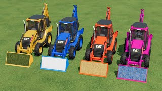 Colors Of Tractor  Loading with JCB Backhoe Loaders In FS22  Farming simulator 22 [upl. by Eelahc]