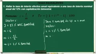 Tasa Nominal y Efectiva Ejercicio 28 [upl. by Aerona]