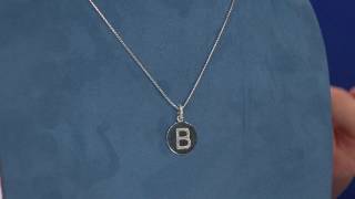 Initial Disc Diamond Pendant w Chain Sterling by Affinity with Mary Beth Roe [upl. by Notnert]