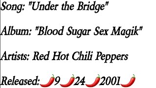 Red Hot Chili Peppers  Under the Bridge Lyrics [upl. by Simaj]