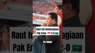 Kebahagiaan Erick Thohir menyambut gol kedua Marselino 🇮🇩 [upl. by Modeste]