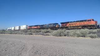 WB BNSF Domestic Intermodal Train Feat CSX At Hodge Ca bigbossrailfanner [upl. by Yelsiap]