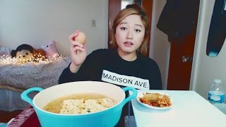 How I make Korean Ramen  MUKBANG [upl. by Iormina]