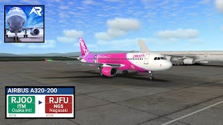 RFS Real Flight Simulator Peach Air A320  200 Osaka  Nagasaki  RFS Pro [upl. by Demetris32]