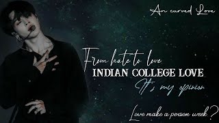 Indian Collage Love  Indian series  You wear saree for the first time  Jimin FF Indian  Part 19 [upl. by Abbub236]