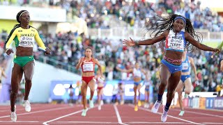 Team USA SHOCKS JAMAICA for womens 4x100 world title  NBC Sports [upl. by Cleti33]