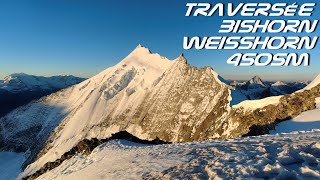 Traversée Bishorn Weisshorn arête Nord puis Est [upl. by Brower]