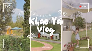 KHAO YAI VLOG 🌲🏕️ SOL GLAMPING ✨ CAMPING ⛺️  TELLUS CAFE ☕️  TOSCANA VALLEY 🍕 [upl. by Anahc]