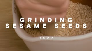 Grinding Sesame Seeds ASMR  Suribachi amp Surikogi ASMR [upl. by Oribel]