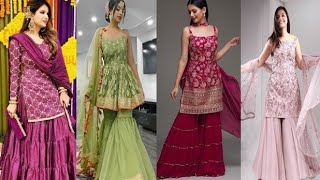 sharara dress design ideas Party wear Sharara dress Latest farshi lehenga Sharara garara dresses 👗 [upl. by Den]