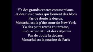 Grand Corps Malade  À Montréal Paroles [upl. by Eahsel301]