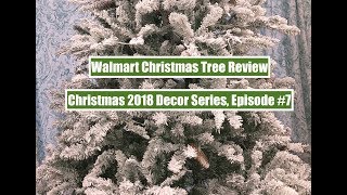 Walmart Holiday Time T49 75 Ft PreLit Flocked Birmingham Fir Christmas Tree Assembly and Review [upl. by Enier]