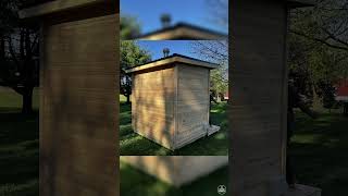 Building a custom wood burning traditional sauna with knotty cedar sauna [upl. by Reace]