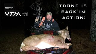 TBONES FIRST Hunt Back New Hoyt VTM Bow [upl. by Homerus8]