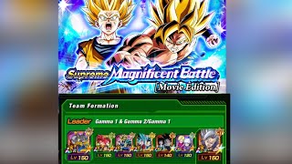 Dokkan Battle Supreme Magnificent Battle  Super heroes joined forces vs Super Saiyan Goku [upl. by Sybley]