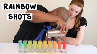 How to make Rainbow Shots  Tipsy Bartender [upl. by Yr340]