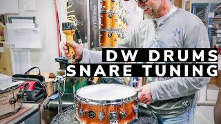 how to tune your snare drum  DW Drums method [upl. by Bette-Ann]