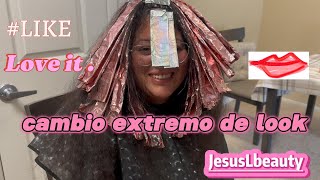 Cambio de look extremo resaltando la belleza de la mujer cámbiame el look [upl. by Vernita]