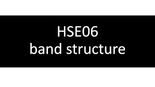 Hybrid DFT band structure 계산 [upl. by Elletse]