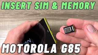 How to INSERT SIM amp MEMORY Motorola G85 [upl. by Euqinu]