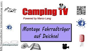 Montage Fahrradträger Fiamma Carry Bike XL auf die Deichsel an einem Knaus Sport [upl. by Diahann483]