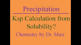 How to Calculate the Ksp from solubility Examples CaC2O4 and BiI3 [upl. by Bernadine599]