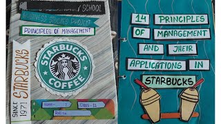 Business Studies project on Principles of Management  STARBUCKS Class 12  CBSE [upl. by Gualtiero]