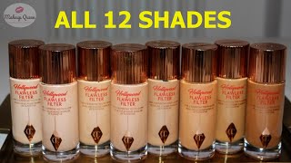 Shades of Charlotte Tilbury Hollywood Flawless Filter 2022 [upl. by Semela662]