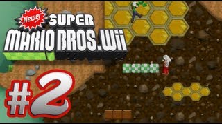 Newer Super Mario Bros Wii  100 Coop Walkthrough Part 2 [upl. by Bo680]