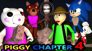 PIGGY VS BALDI amp SONIC chapter 4 roblox game horror book 1 [upl. by Niatsirhc398]