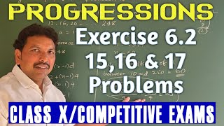 PROGRESSIONS1516 amp 17 PROBLEMS CLASS X [upl. by Shanks56]